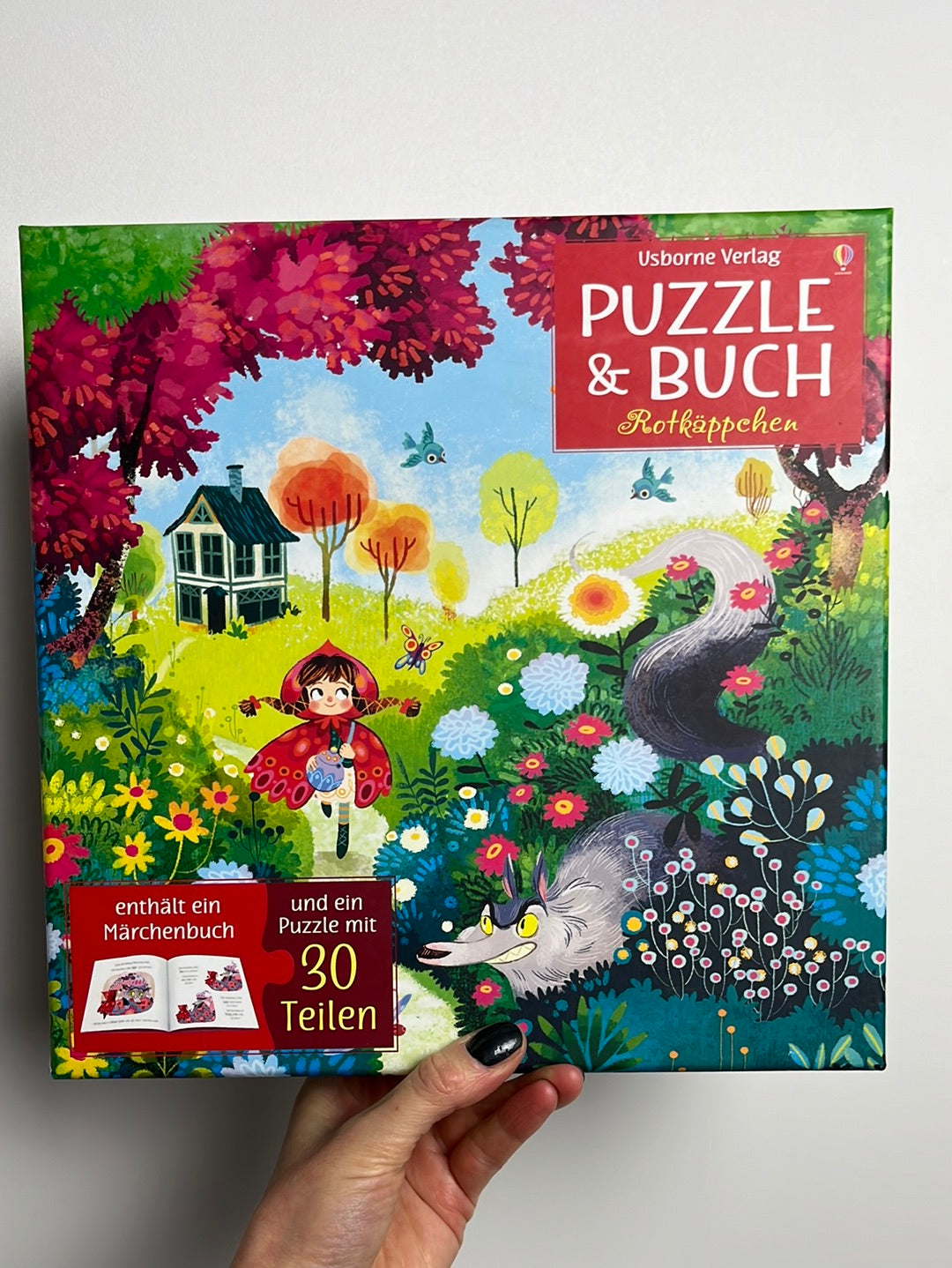 Puzzle und Buch Rotkäppchen - usborne