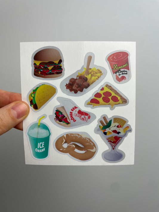 Reflective Sticker KID Set • Fast Food