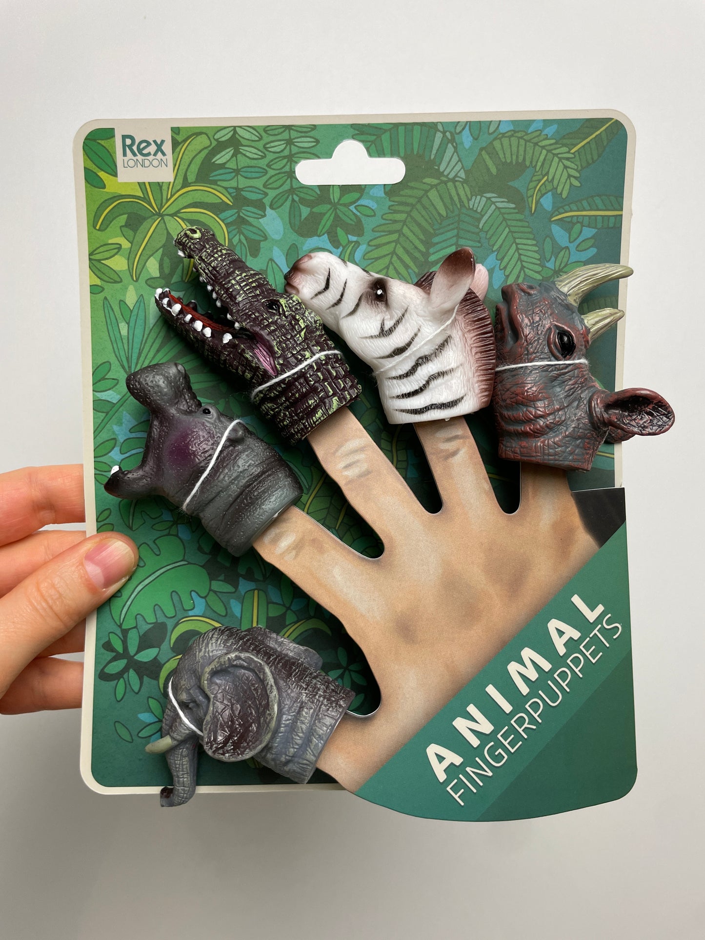 Safari Tier Fingerpuppen • 5er Set