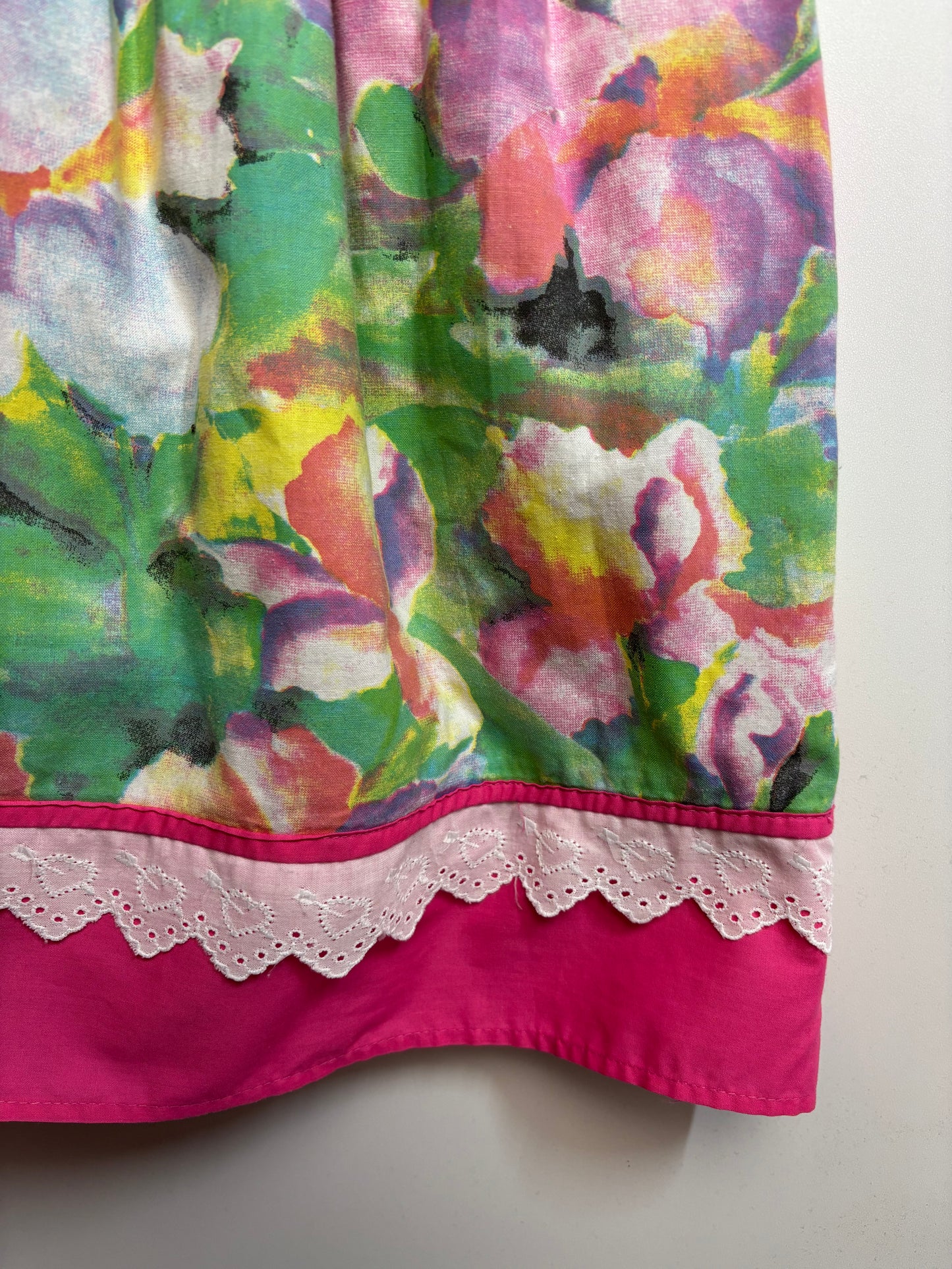 Kleid Blumen mit Kragen • 152 • true vintage