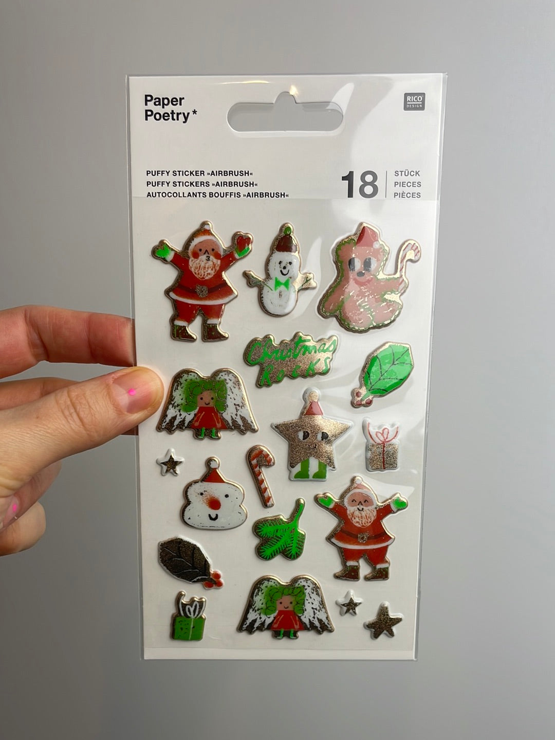 Paper Poetry • Puffy-Sticker Airbrush 18 Stück