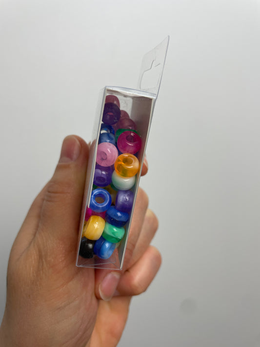 itoshii - Ponii Beads Marmor Mix 9x6mm 80 Stück