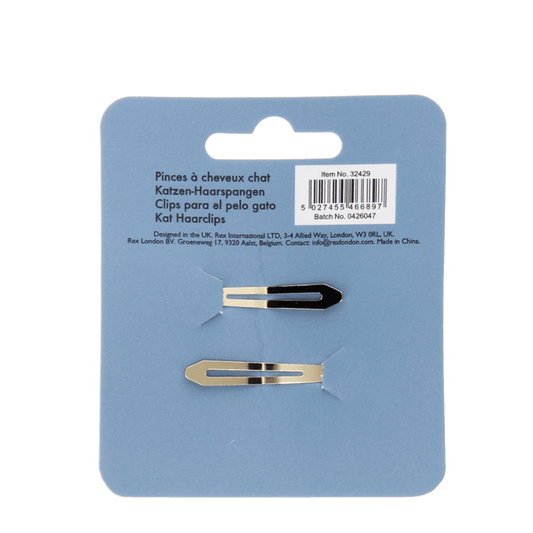 GLITZER HAARSPANGEN • SCHWARZE KATZE • 2ER SET