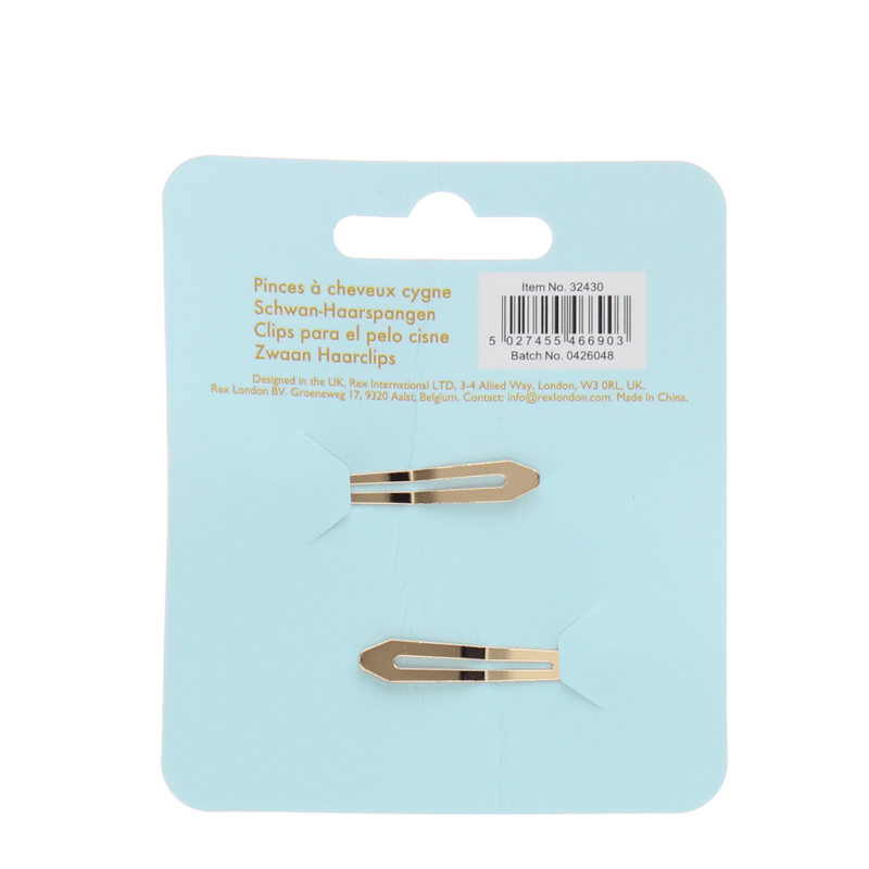 GLITZER HAARSPANGEN • SCHWAN • 2ER SET