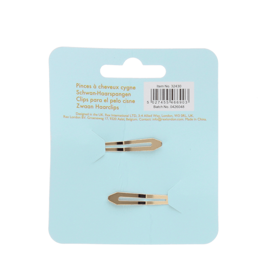 GLITZER HAARSPANGEN • SCHWAN • 2ER SET