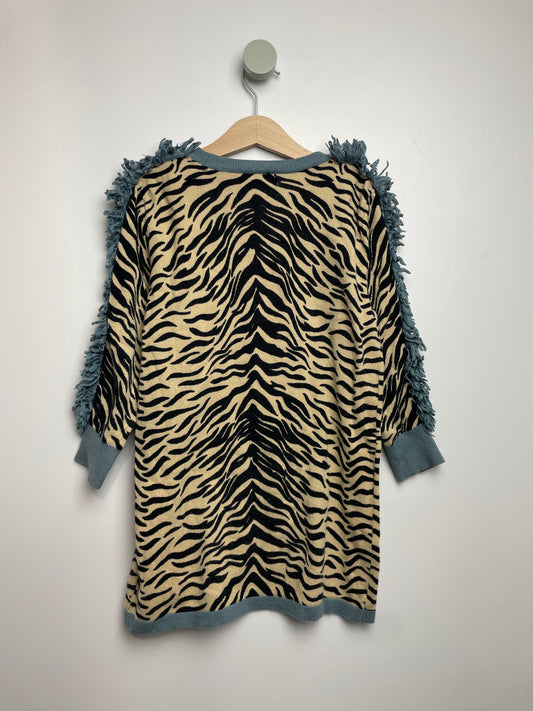 Strickleid Zebra mit Fransen • 116 • stella mccartney