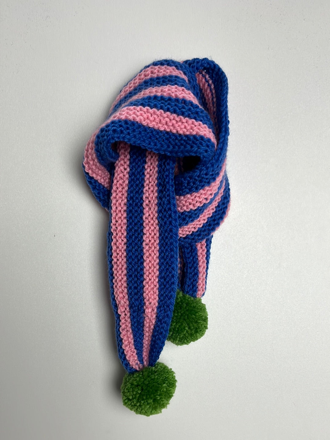 Merinoschal • Stripes & Bommel • handmade by fUXvintage