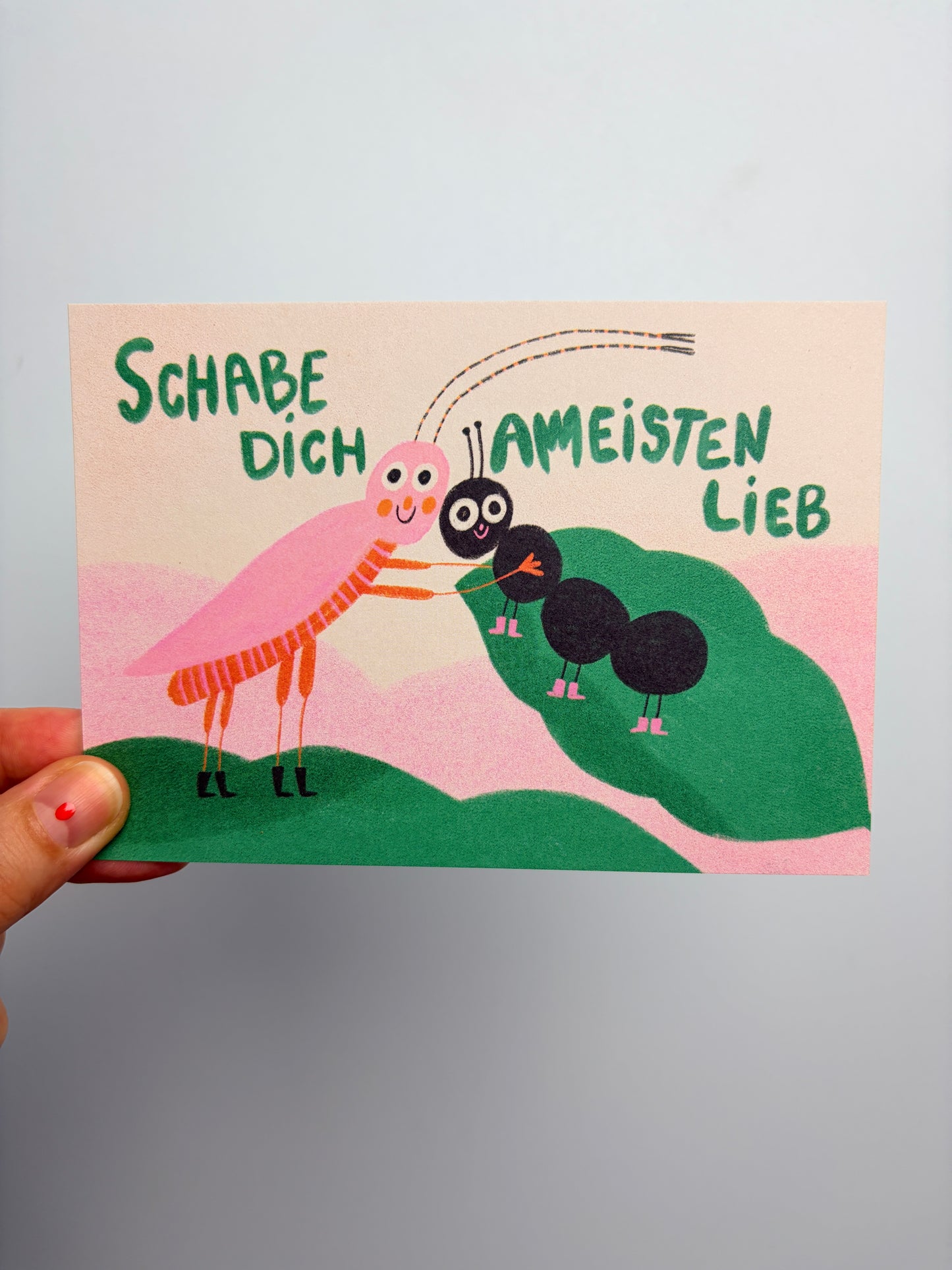 SCHABE DICH AMEISTEN LIEB • POSTKARTE