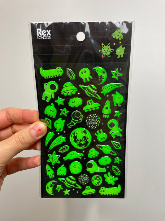 3D Sticker • Space • Glow in the dark