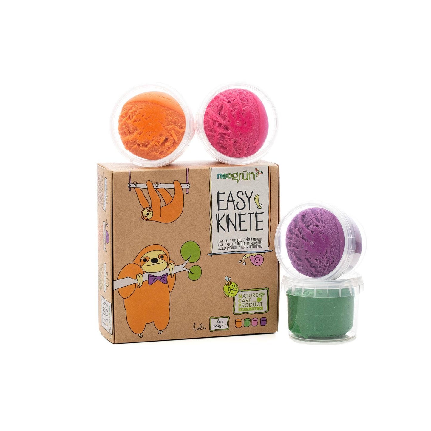 Bio-Easy-Knete vegan • 4er Set • Loki