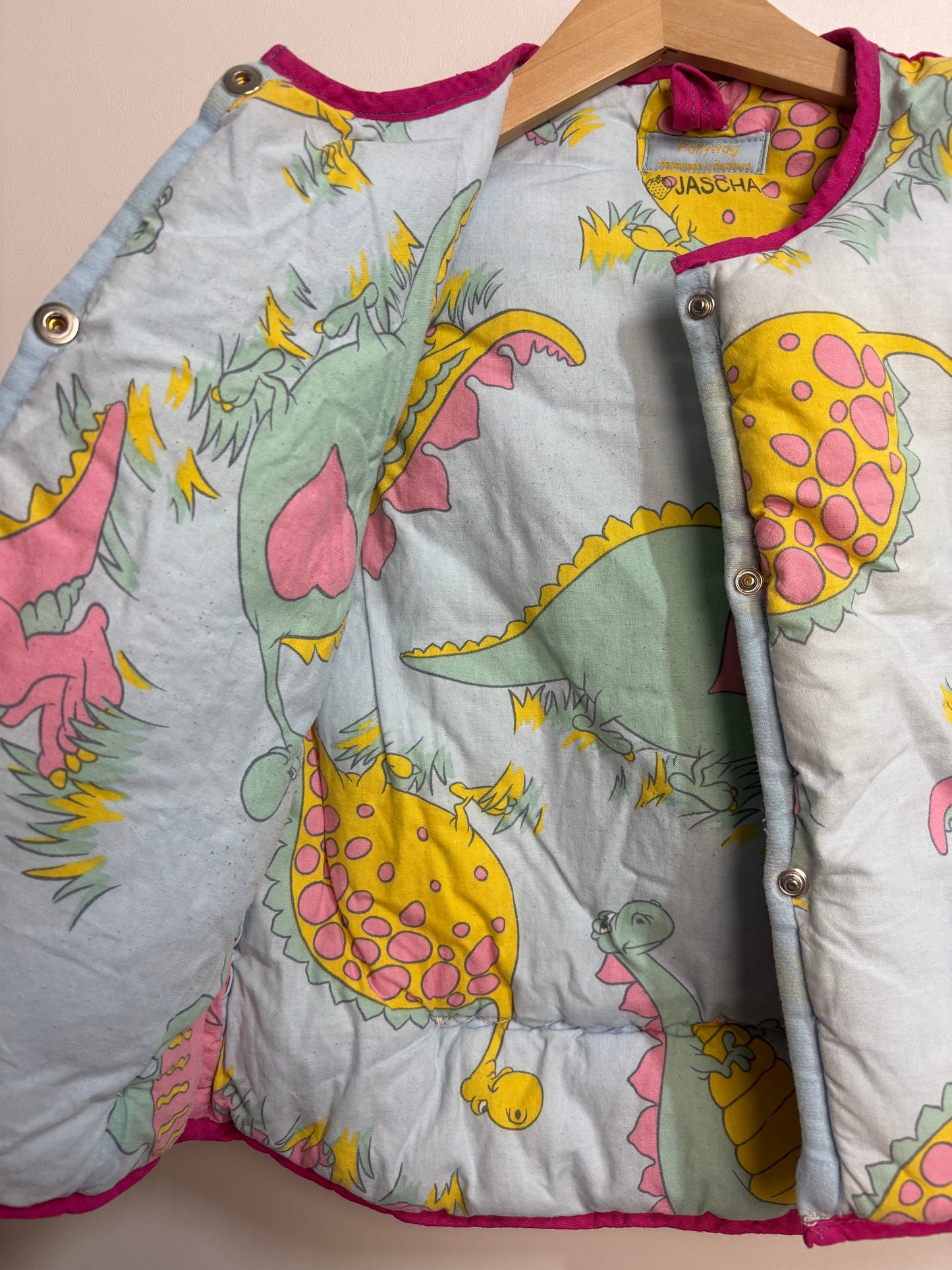 Wattierte Weste Dinos • 98 • handmade