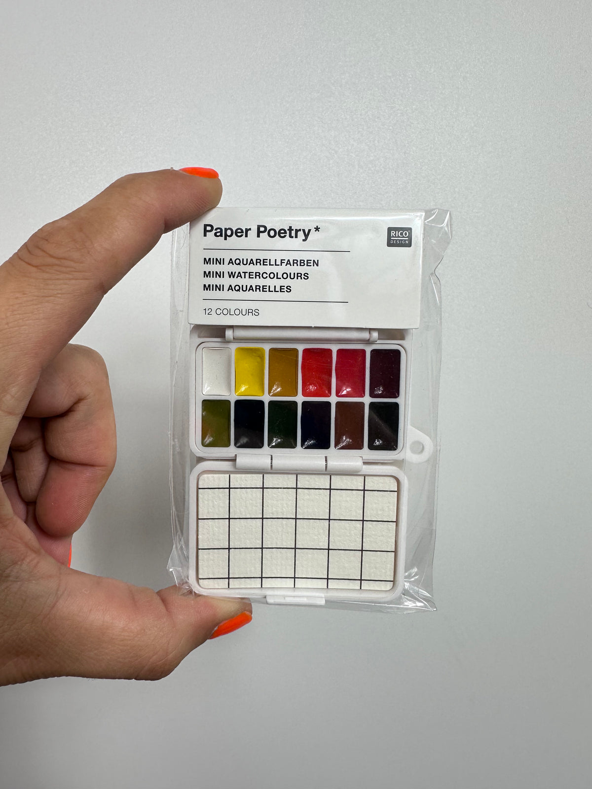MINI AQUARELLFARBKASTEN • KLASSIK • 12 FARBEN