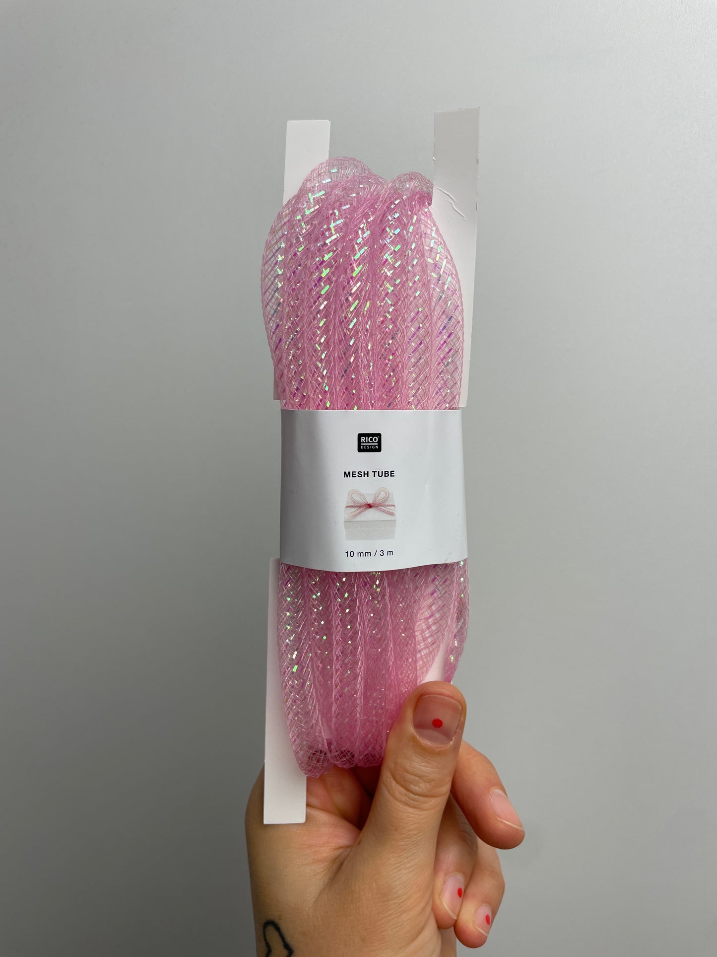 Bastelband Netzschlauch • Rosa • Ø10mmx3m