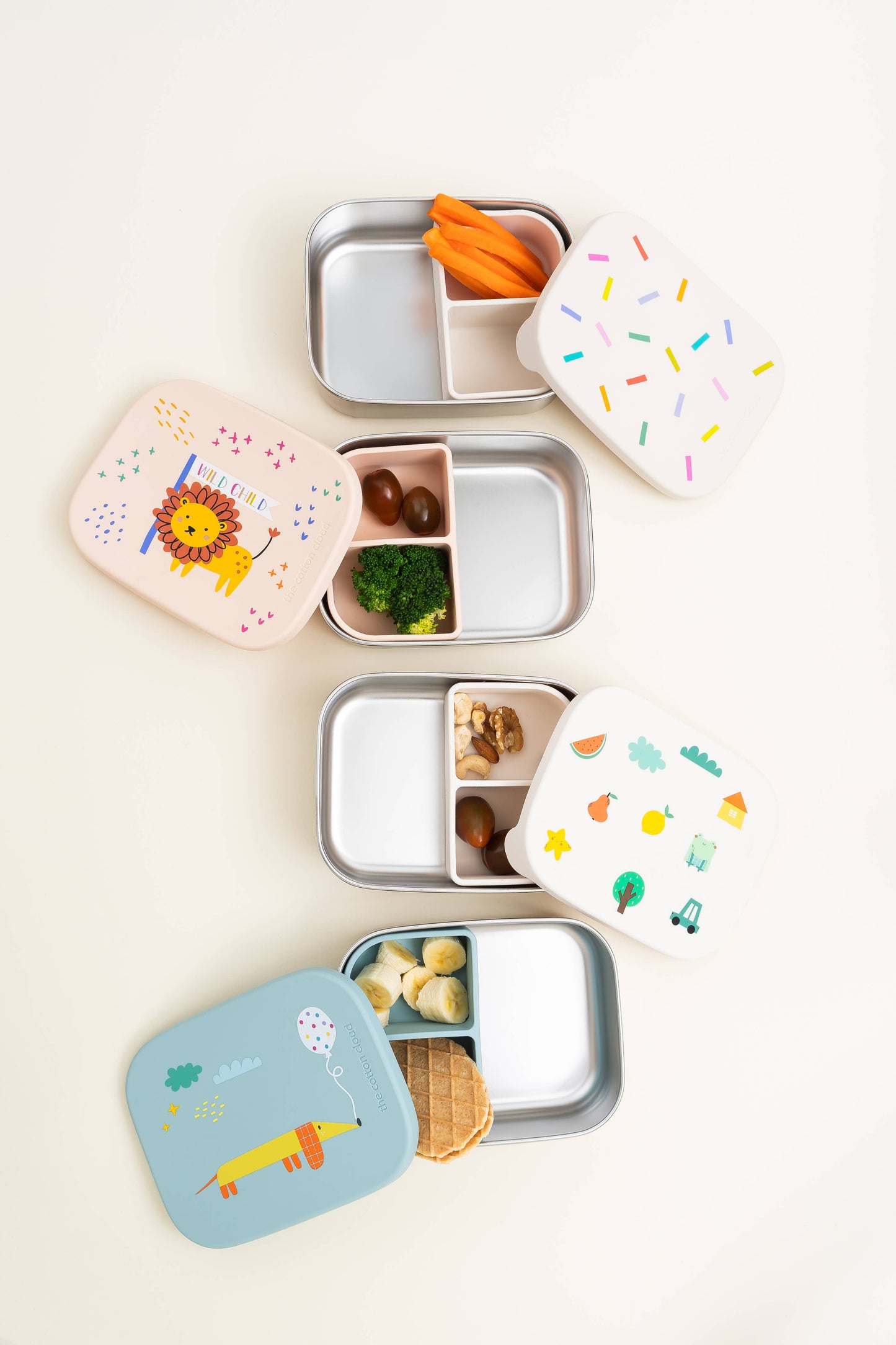 LUNCHBOX AUS EDELSTAHL MIT Fächern FÜR ORIGAMI FÜR KINDER