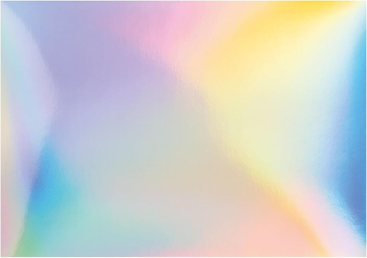 FOLIA • MAGIC RAINBOW PAPER BLOCK • 12 BLATT IRISIERENDES BASTELPAPIER • 24 x 34 CM, 120 g/m² & 250 g/m²
