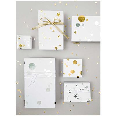 PAPER POETRY • STICKER STERNE SILBER • 13MM 4 BOGEN