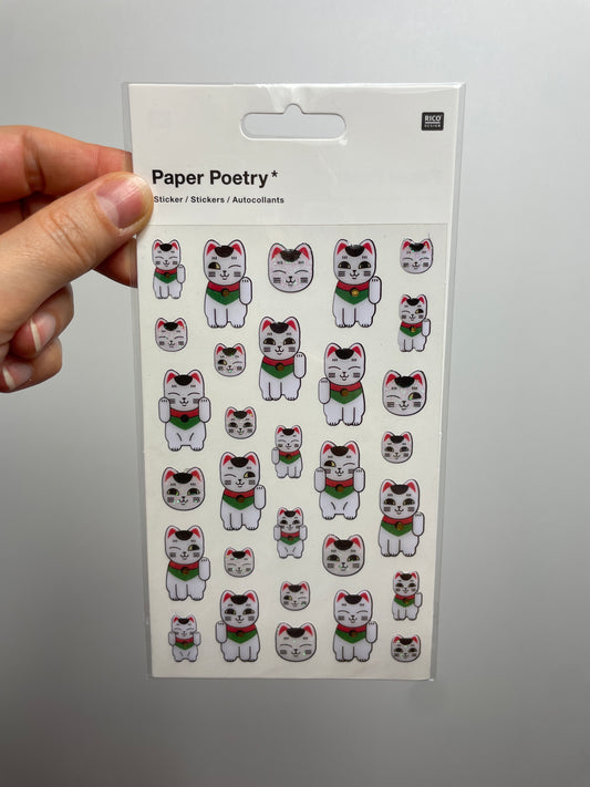Paper Poetry • Gelsticker Jardin Japonais • Winkekatzen