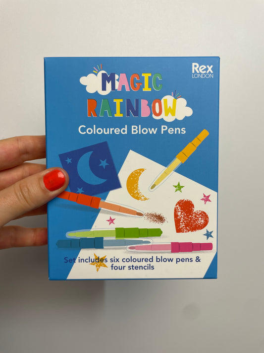 Magische Puste Stifte in Regenbogenfarben