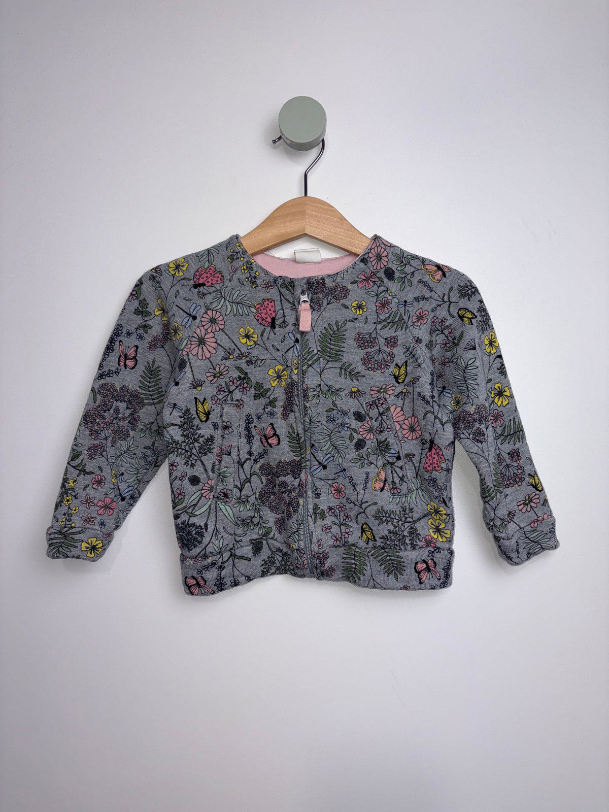 SWEATSHIRTJACKE BLUMEN • 80 • H&M