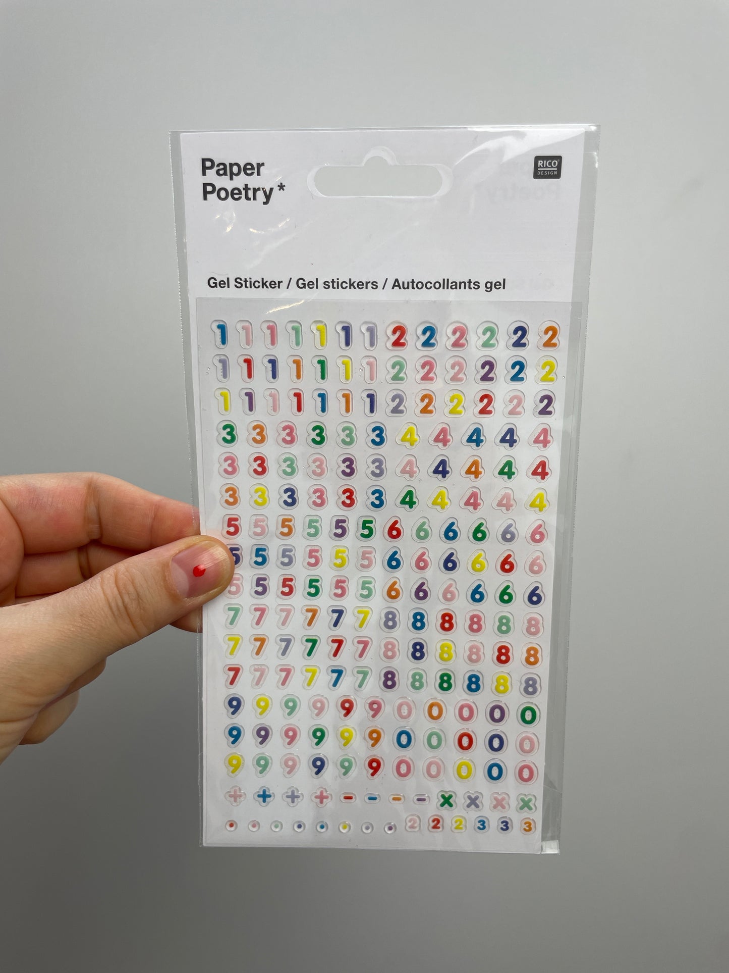 Paper Poetry • Gel Sticker • Zahlen