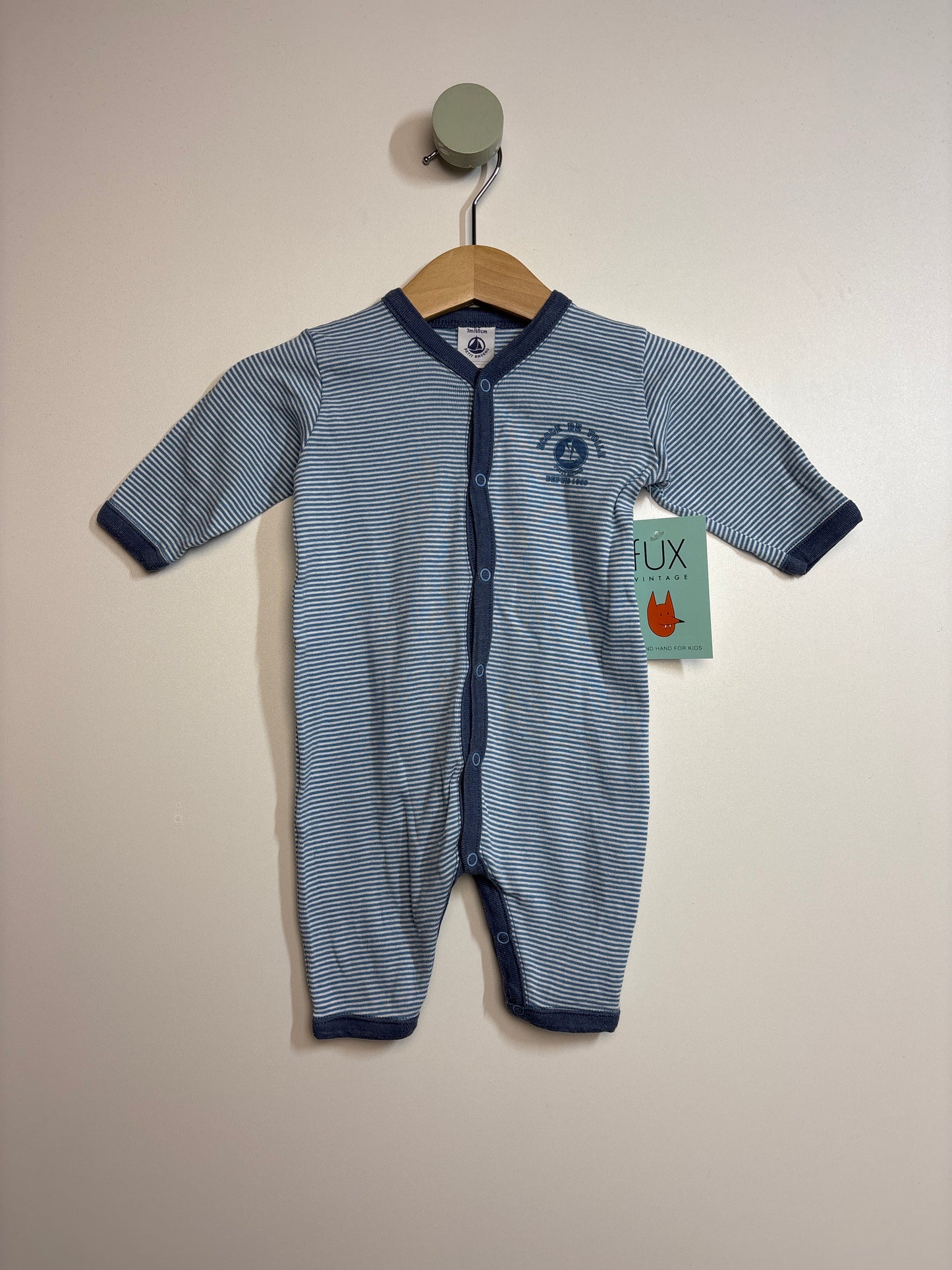 Jersey Strampler Streifen • 56 • petit bateau
