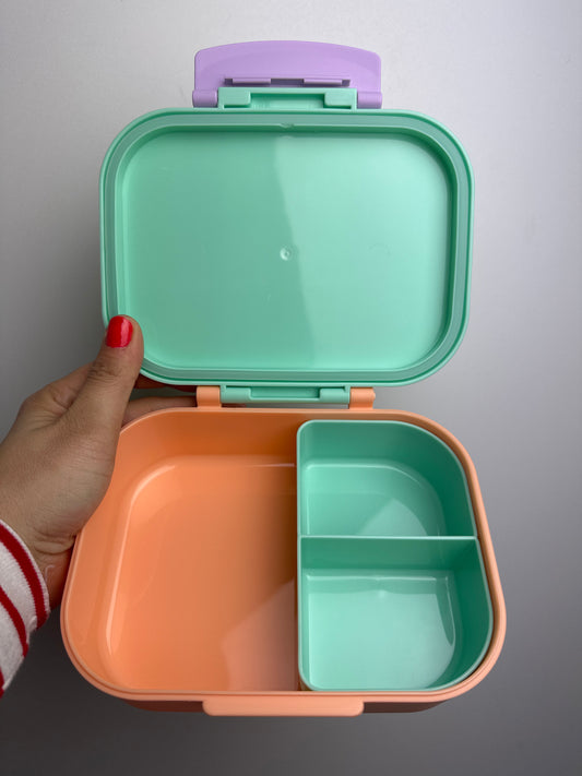 BROTDOSE MIT HERAUSNEHMBAREM EINSATZ • MINT GELB APRICOT