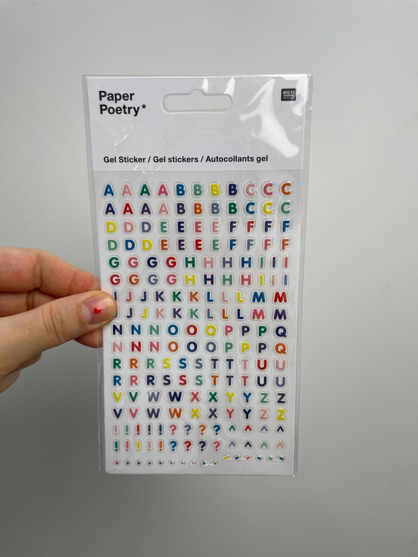 Paper Poetry • Gel Sticker • Buchstaben