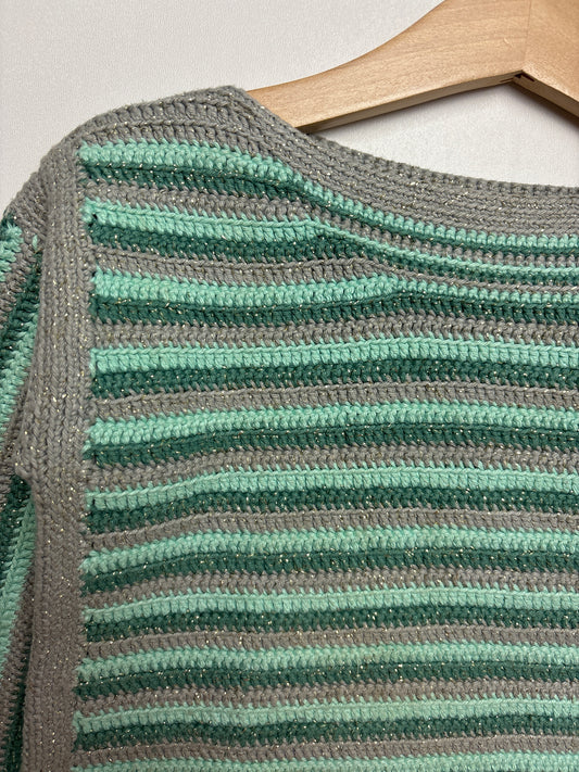 Glitzer Häkelpullover • 104 • handmade