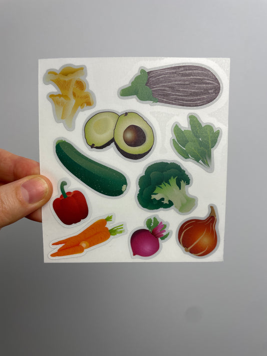 Reflective Sticker KID Set • Veggies