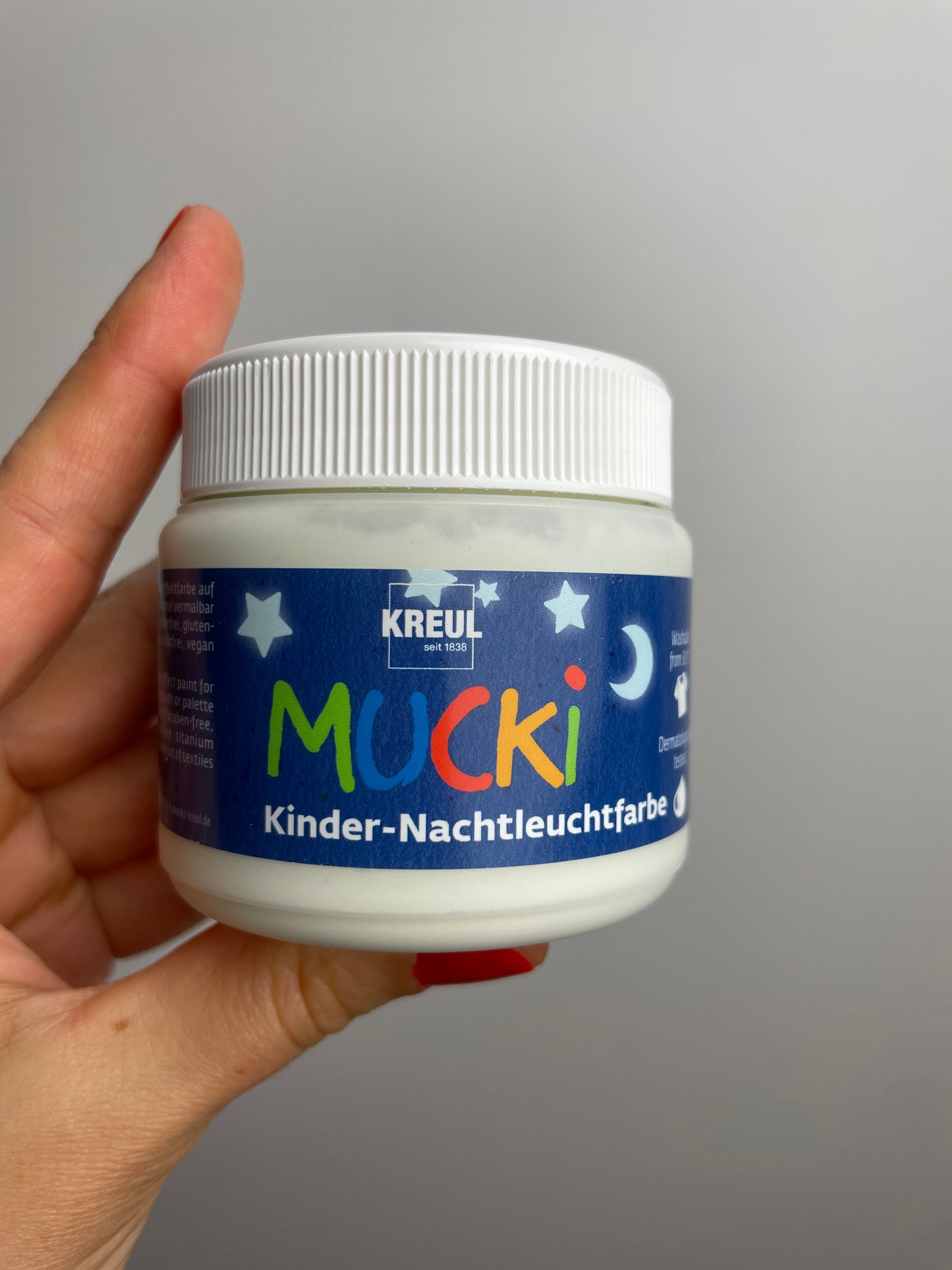 MUCKI • Nachtleucht-Fingerfarbe