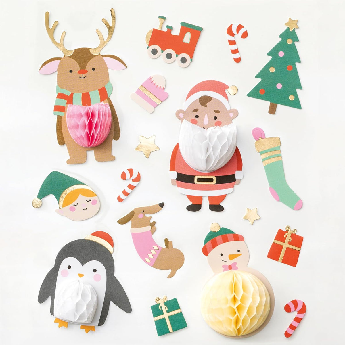 FOLIA • WABENBALL STICKER WEIHNACHTEN • 17 STICKER