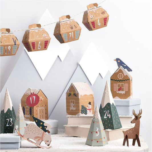 FOLIA • ADVENTSKALENDER SET• VILLAGE IN THE SNOW • 113 TEILE