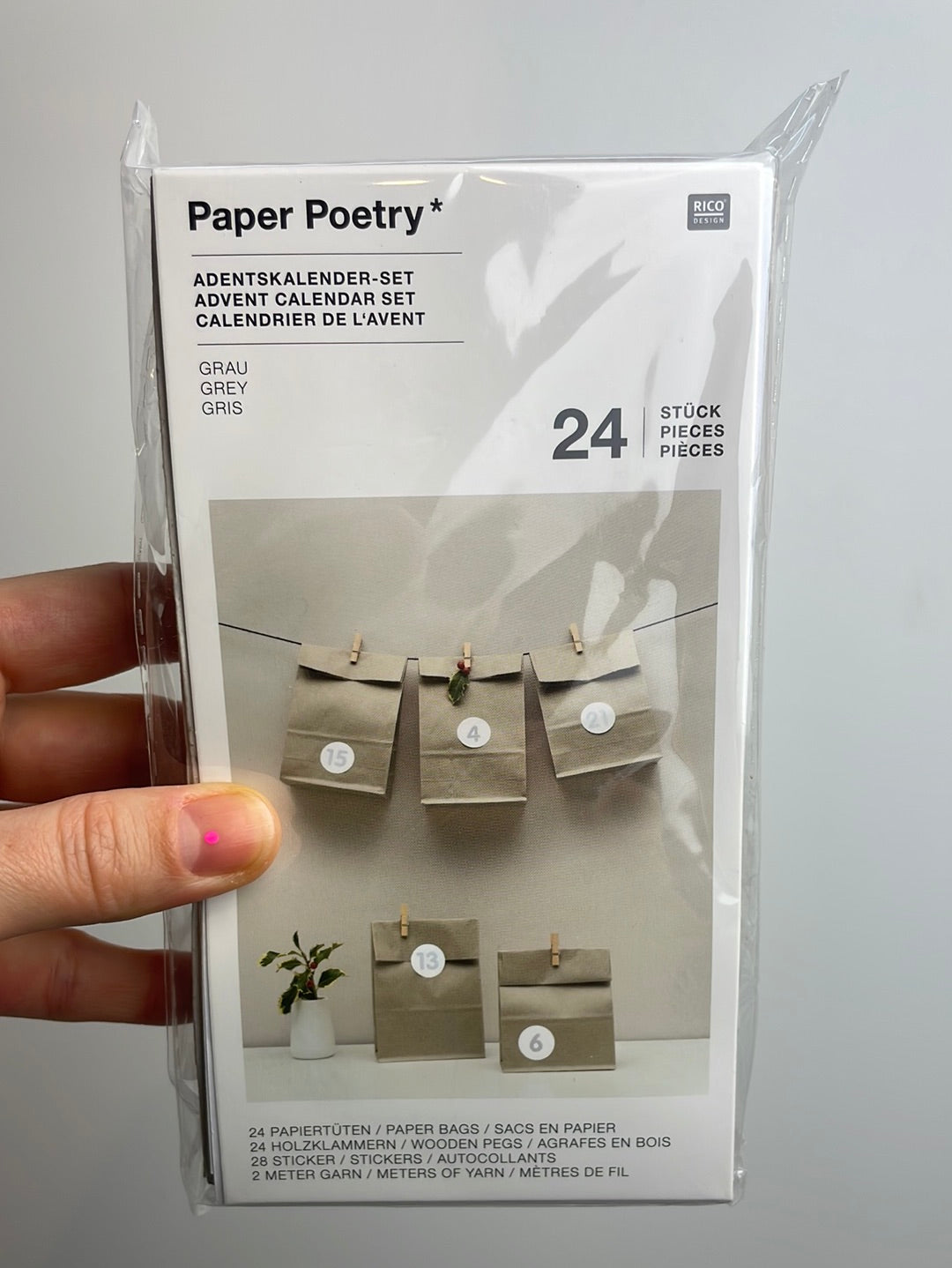 Paper Poetry • Adventskalenderset 24 Tüten inkl. Zubehör