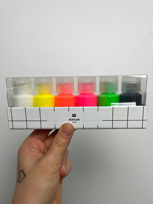 Acrylini Acrylfarben Set • Neon •  6X22ml