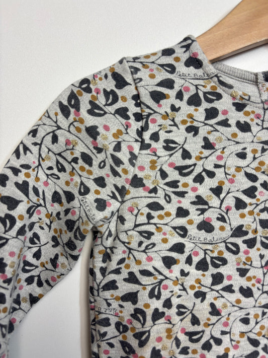 Sweatshirtkleid Blümchen • 74 • petit bateau