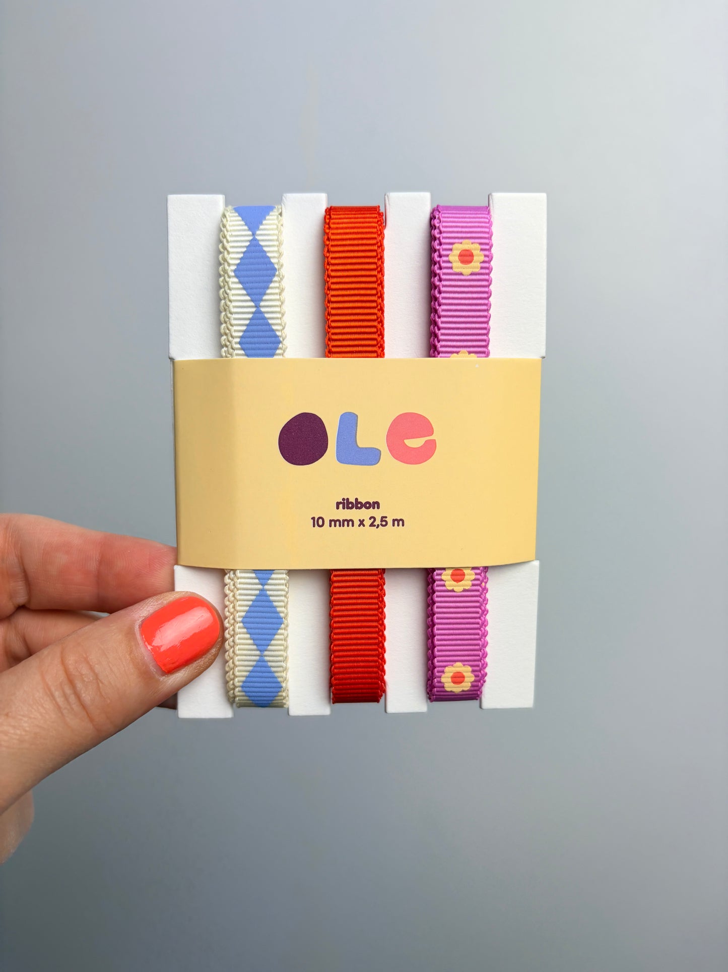 RIPSBAND • OLE • RAUTE + UNI + BLUME • 3ER SET