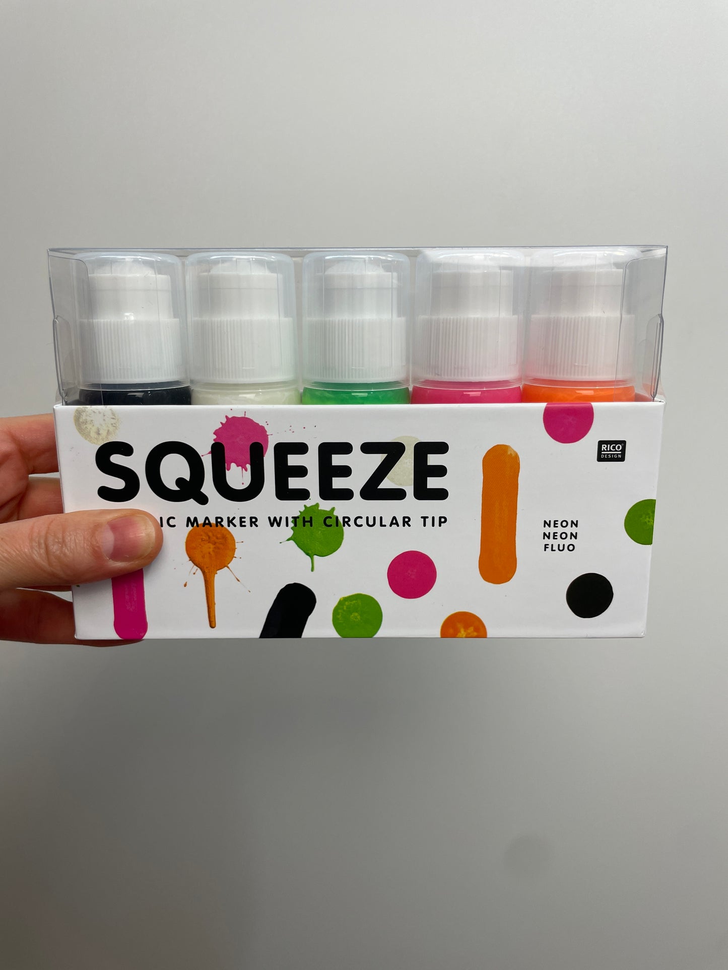 Squeeze Acrylic Marker Set • Neon 5x60ml