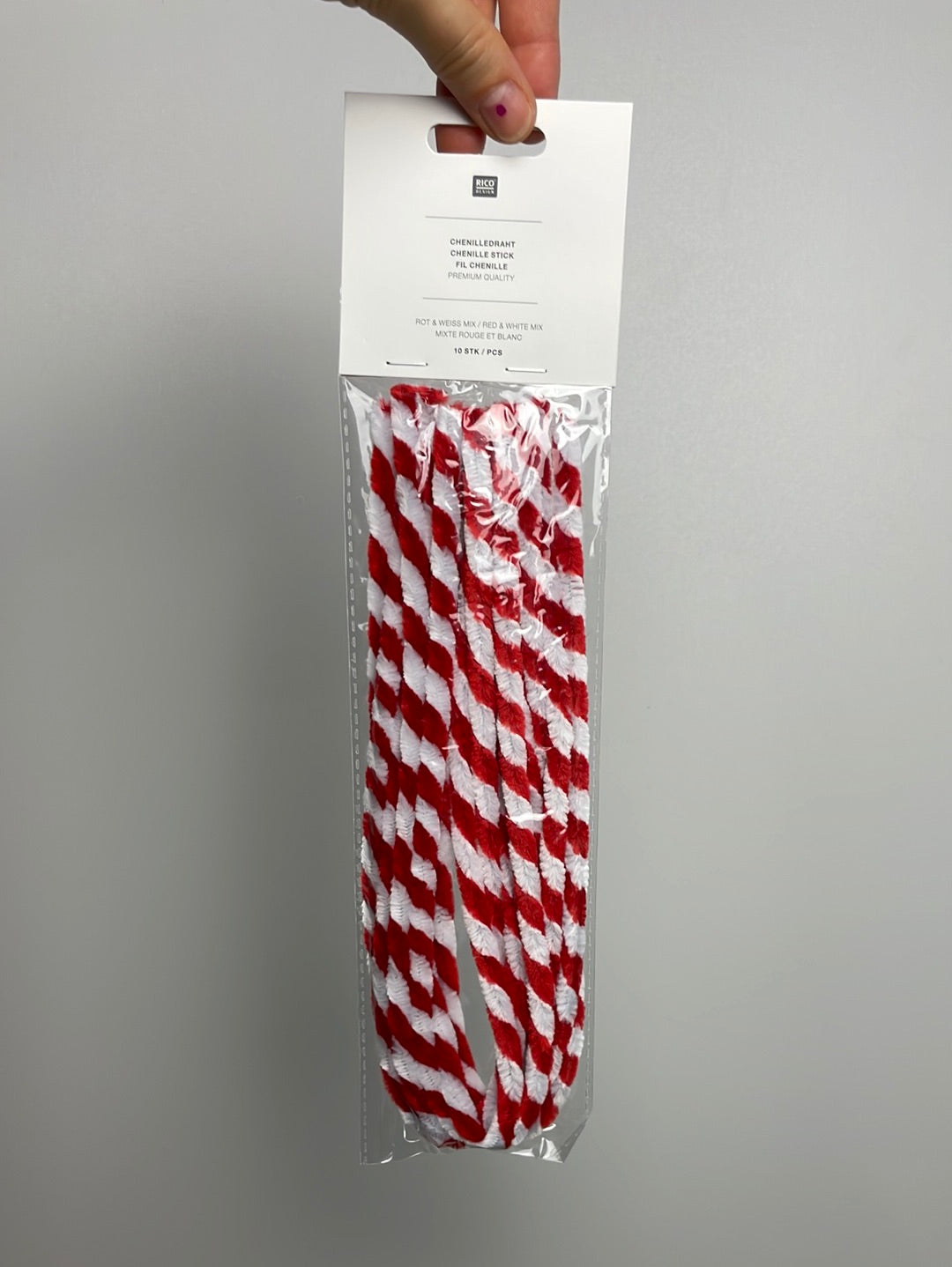 Chenilledraht • rot weiß