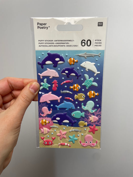 Paper Poetry • Puffy Sticker • Unterwasserwelt