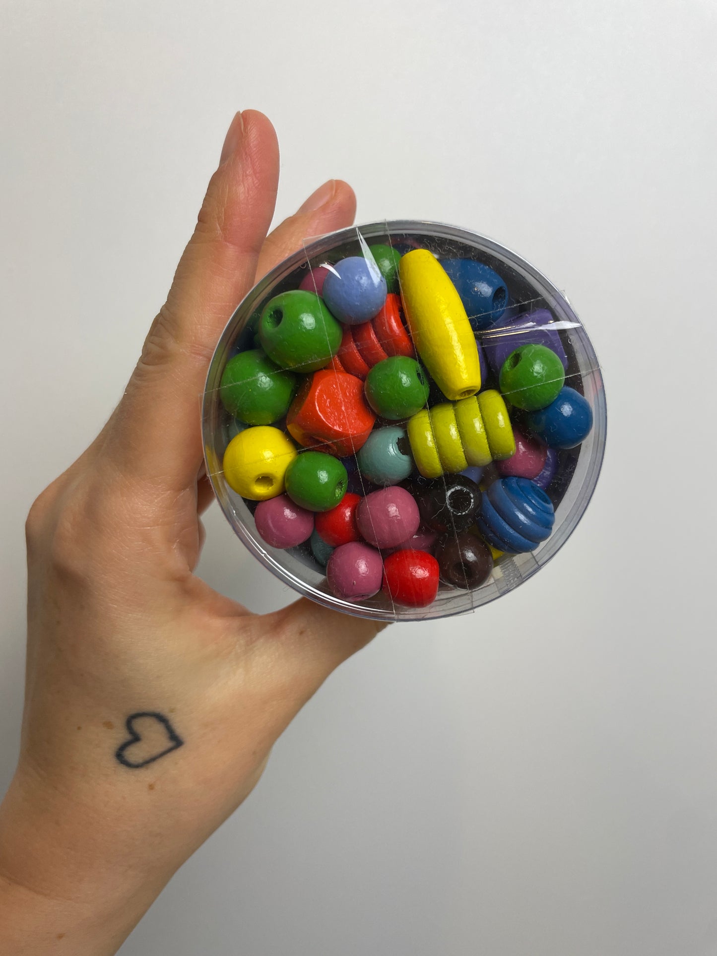 Holzperlenmix bunt 100g