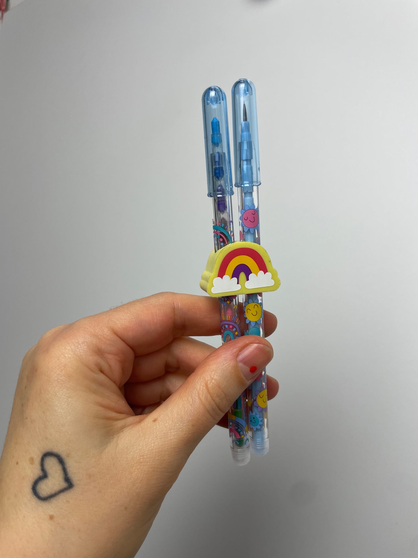 2in1 Steckstift Regenbogen mit Radierer