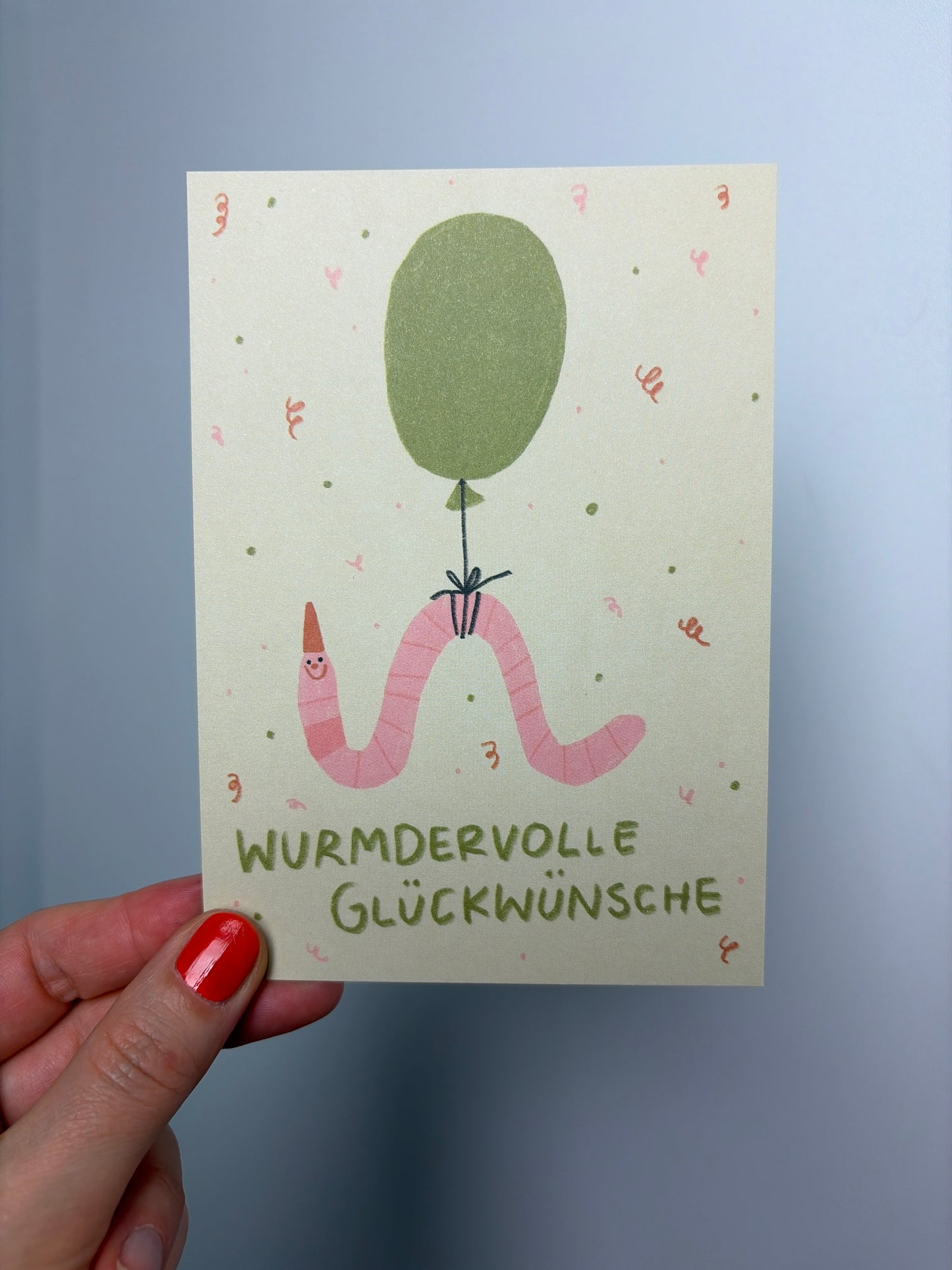 WURMDERVOLLE GLÜCKWÜNSCHE • POSTKARTE