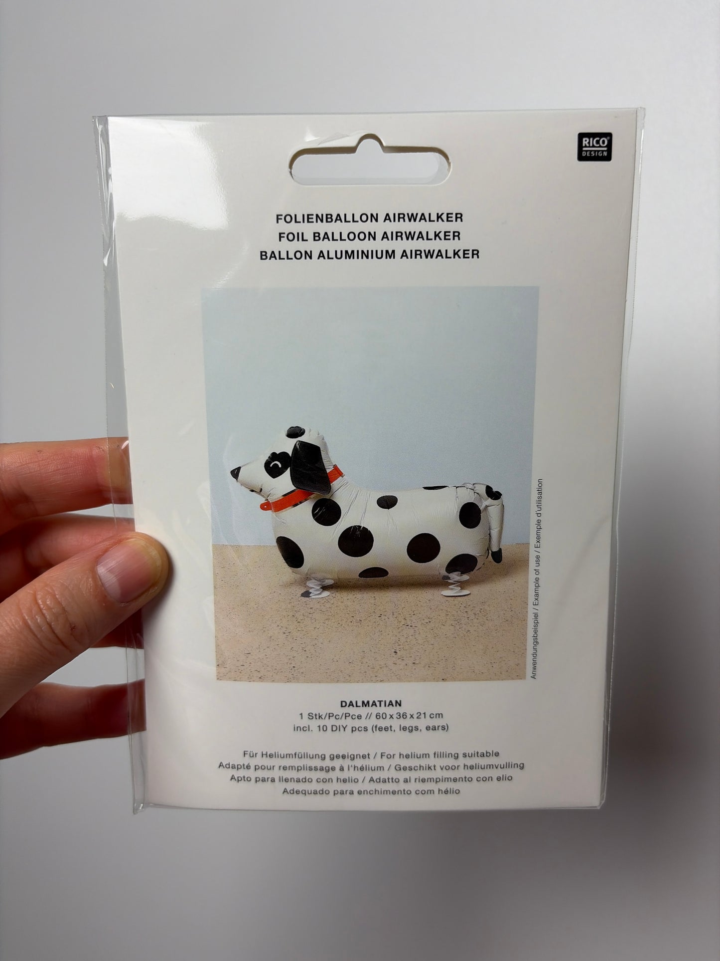 FOLIENBALLON • AIRWALKER DALMATINER • 60x36x21CM