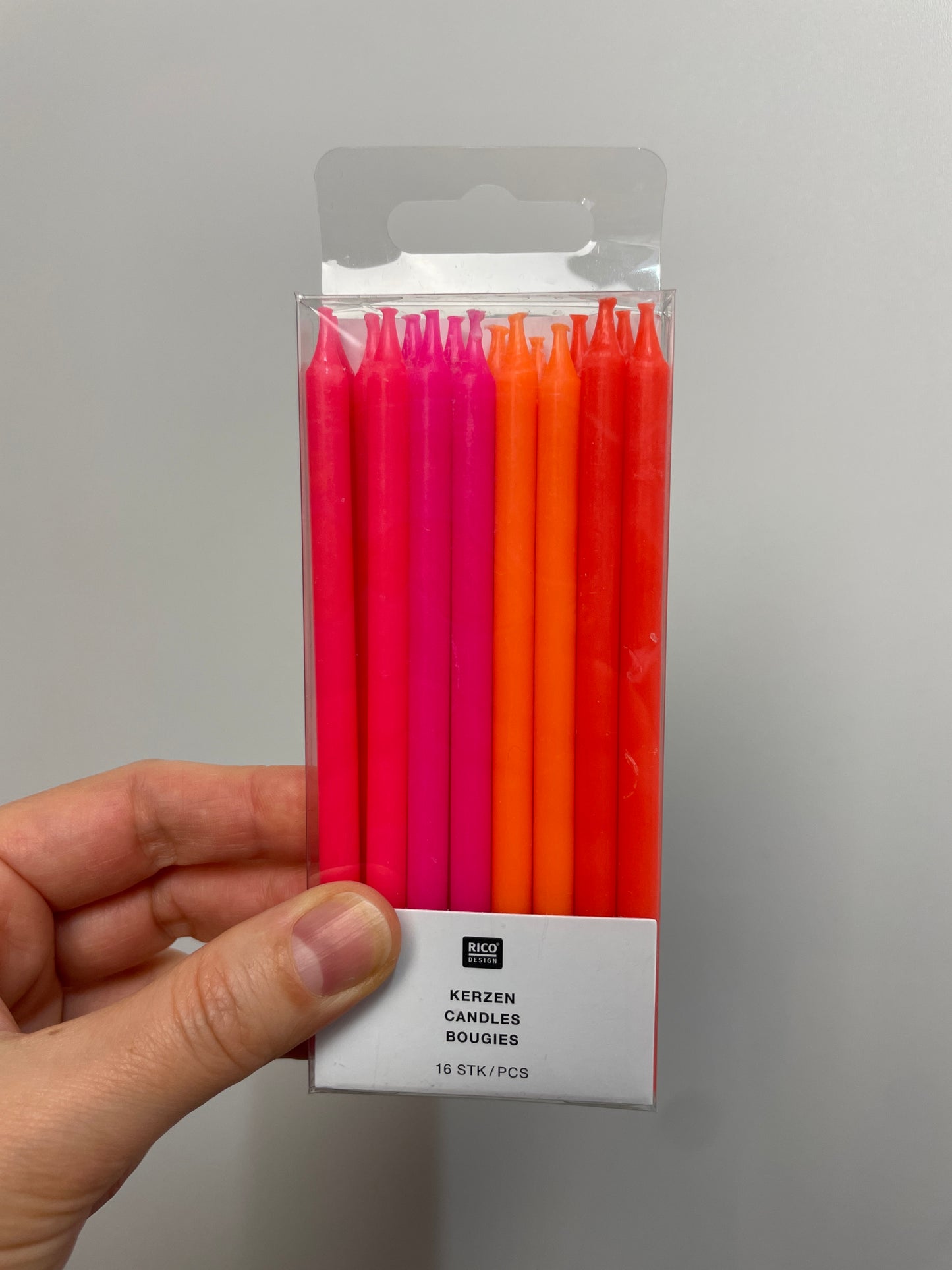 YEY! • Kerzen Neon • 16 Stück