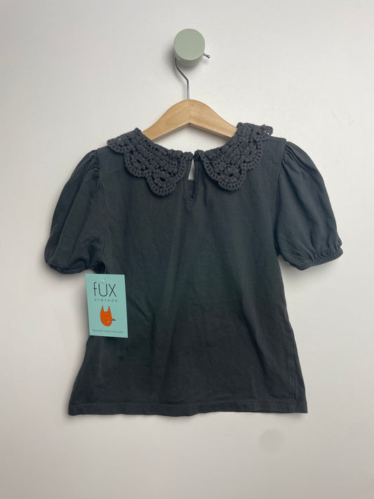 Top mit Spitzenkragen • 110 • h&m