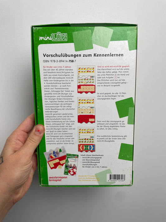 mini lük Vorschulübungen zum Kennenlernen • westermann lernspielverlag