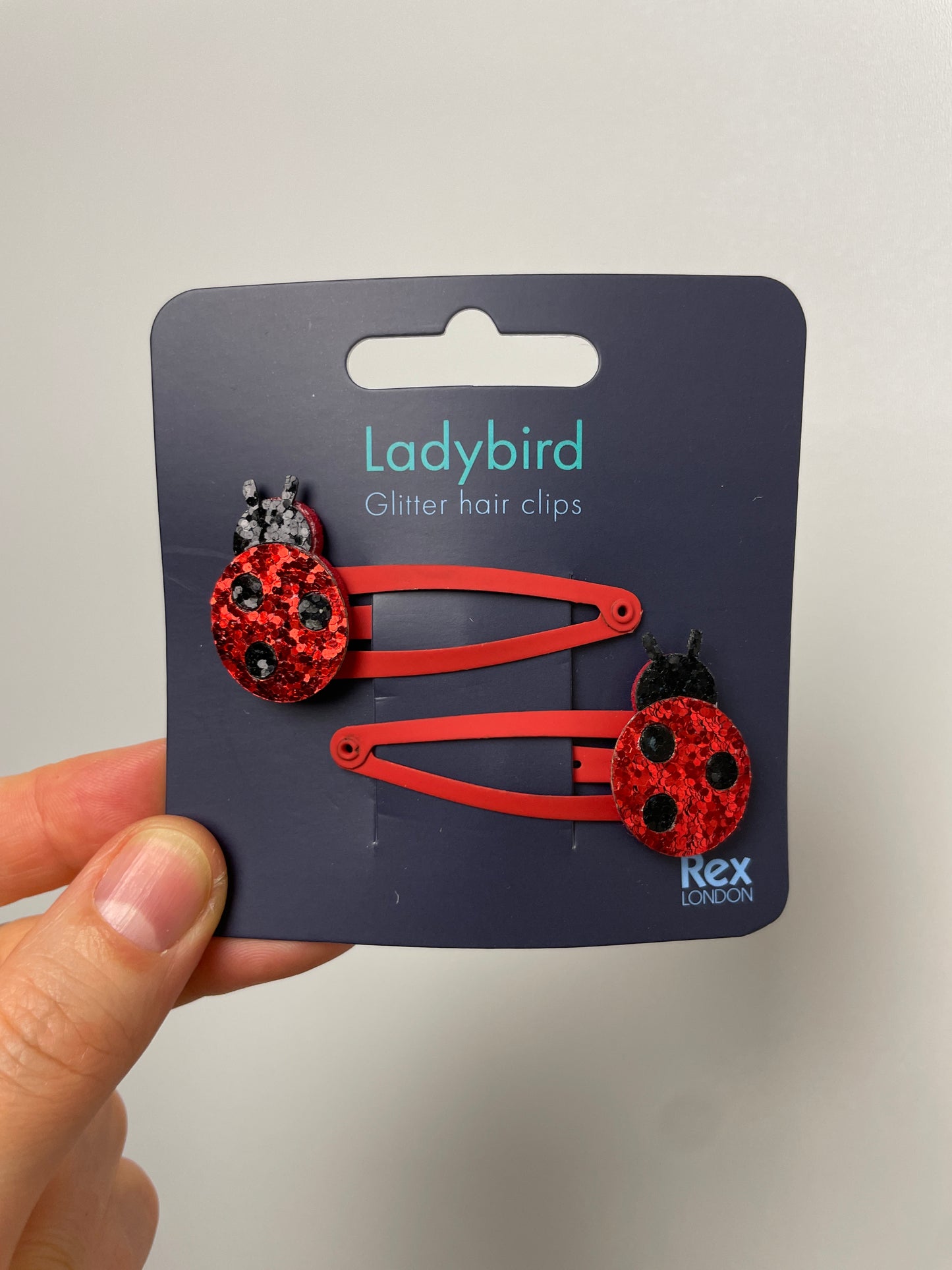 Glitzer Haarspangen • Ladybird • 2er Set