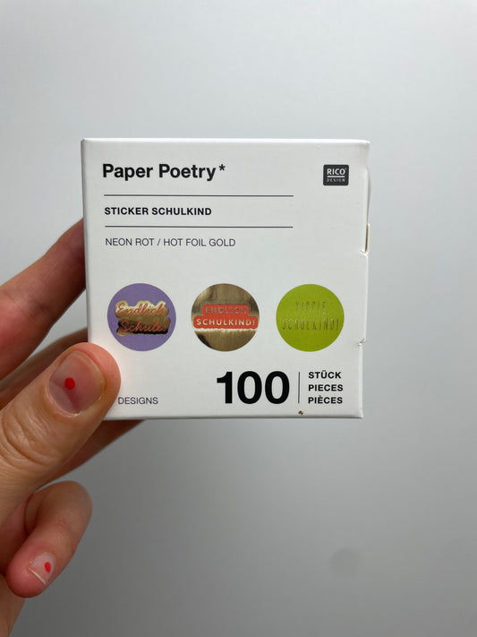 Paper Poetry • Sticker Schulkind • 100 Stück