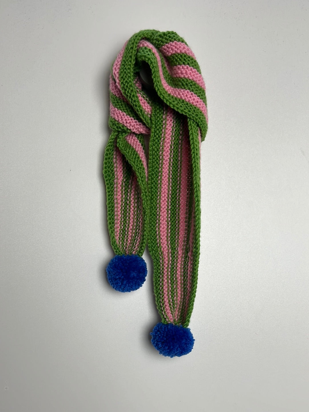 Merinoschal • Stripes & Bommel • handmade by fUXvintage