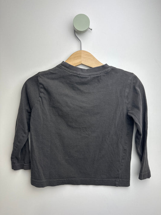 Langarmshirt Schaufelbagger • 80 • pusblu